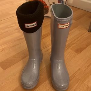 Hunter light Blue rain boots